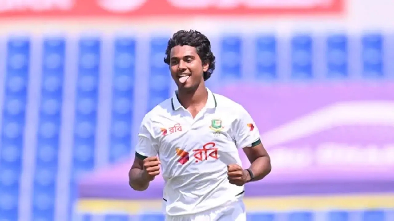 টেস্টে বাংলাদেশের প্রথম পেসার হিসেবে হ্যাটট্রিক হাসান মাহমুদের